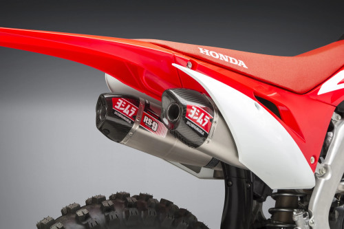 Yoshimura RS-9T Dual Slip-On Exhaust Mufflers| Stainless/Carbon Tip (22843BR520)