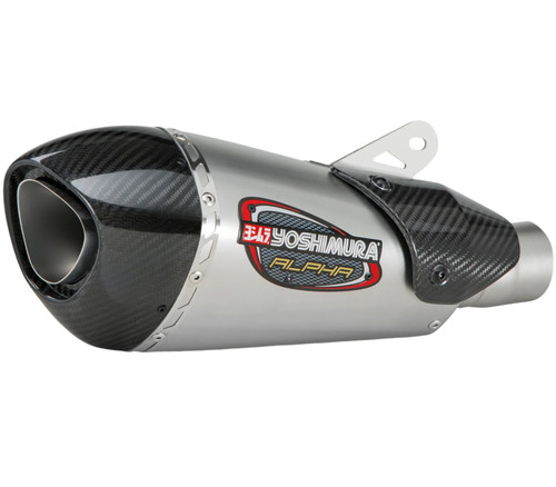 Yoshimura Alpha-T Slip-On Exhaust Muffler | Stainless | Daytona 675 (19675BP520)
