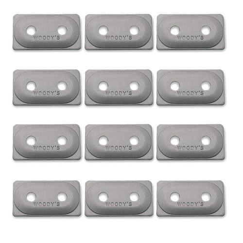 Woodys Double Digger Natural Aluminum Support Plates 12-Pack (ADD2-3775)