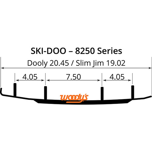 Woodys Dooly 4" Carbide Wearbar Runner (DS4-8250)