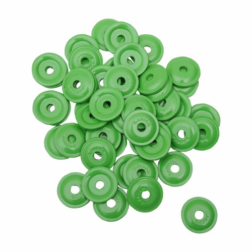 Woodys Round Digger 5/16" Aluminum Backer Plates Green 48 Pack (AWA-3780)