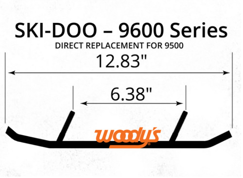 Woodys Executive Series 8" Carbide Wear Bar Runners - 60 Degree (WSD-9600)