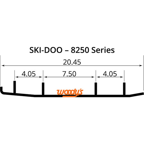 Woodys Trail Blazer IV Flat-Top 6" Carbide Wear Bar Runners (TSD4-8250)