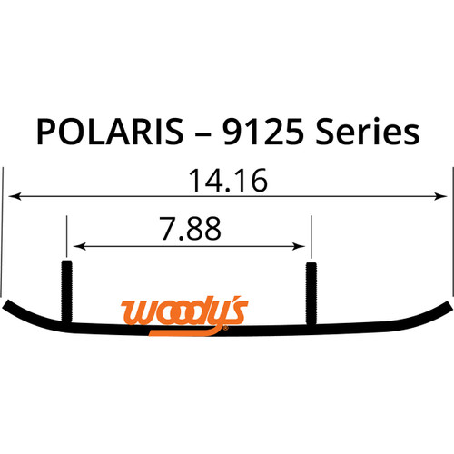 Woodys Trail Blazer IV Flat-Top 6" Carbide Wear Bar Runners (TPI4-9125)