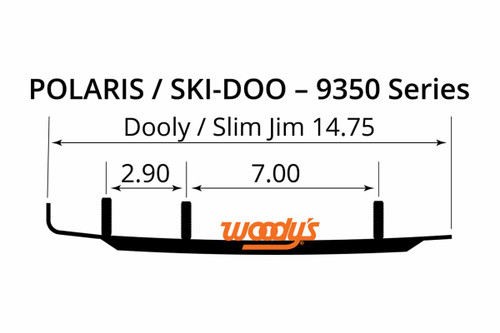 Woodys Slim Jim Dooly 8" Carbide Wearbar Runner (SS8-9350)