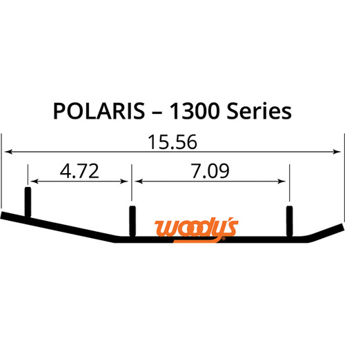 Woodys Extender Trail III Flat-Top 4" Carbide Wear Bar Runners (EPI3-1300)