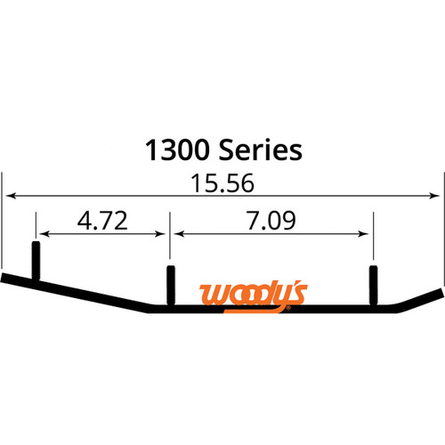 Woodys Ace 4" Carbide Wear Bar Runners (AP4-1300)