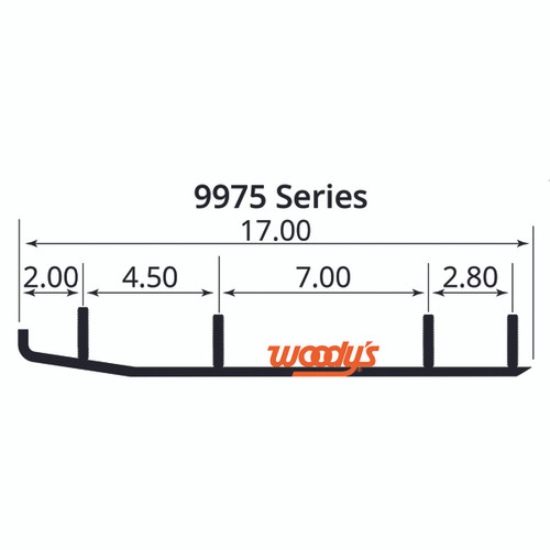 Woodys Ace 8" Carbide Wearbar Runners (AA8-9975)