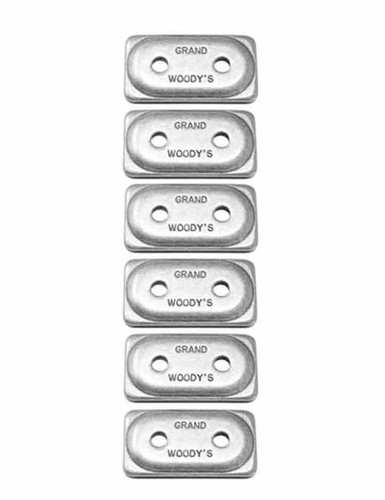 Woodys Two-Hole Natural Double Grand Digger Support Plates 6 Pack (ADG-3775-6)