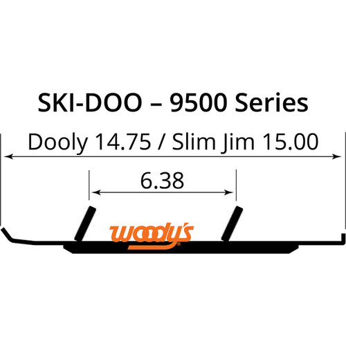 Woodys Dooly 4" Carbide Wearbar Runner (DS4-9600)