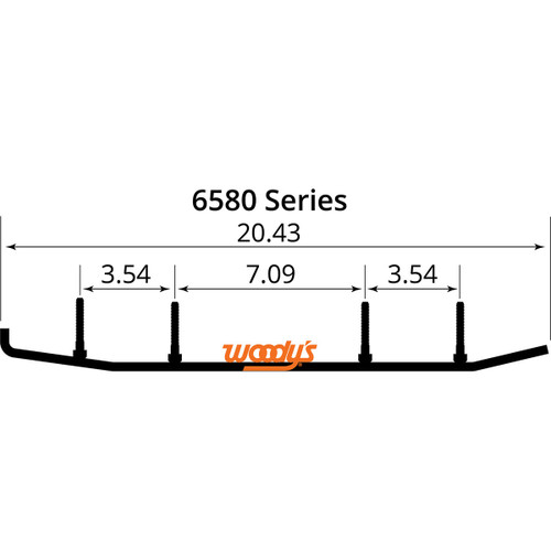Woodys Ace 6" Carbide Wearbar Runners (AY6-6580)