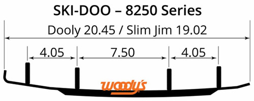Woodys Slim Jim Dooly 4" Carbide Wearbar Runner (SS4-8250)