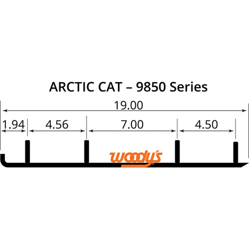 Woodys Trail Blazer IV Flat-Top 6" Carbide Wear Bar Runners (TAT4-9850)