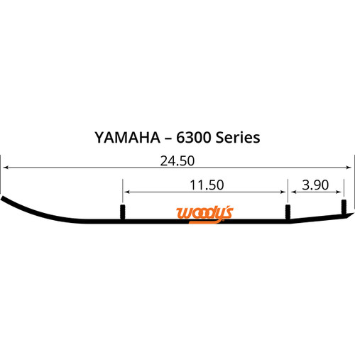 Woodys Trail Blazer IV Flat-Top 6" Carbide Wear Runners 60 Degree (TYV4-6300)