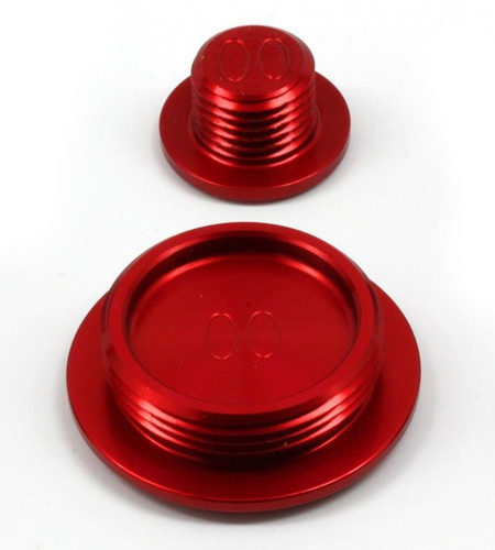 Works Connection Red Aluminum Engine Plug Kit (24-508)
