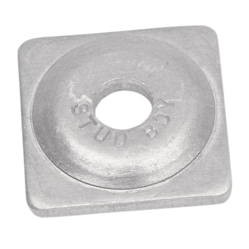 Stud Boy 7mm Aluminum Square Backer Plates Silver - 96 Pack (2060-P3)