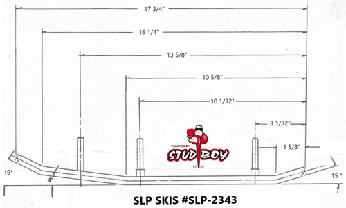 Stud Boy Shaper 6" Carbide Wear Bars for SLP Powder Pro/ SLT Skis (SLP-S2343-60)