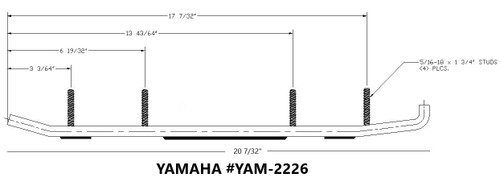 Stud Boy Shaper 6" Carbide Wear Bar Runners (YAM-S2226-60)