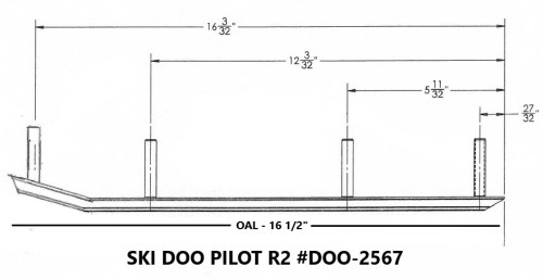 Stud Boy Shaper 6" Carbide Wear Bar Runners (DOO-S2567-60)