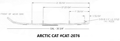 Stud Boy Super Stock 4" Carbide Wear Bar Runners (CAT-R2076-40)