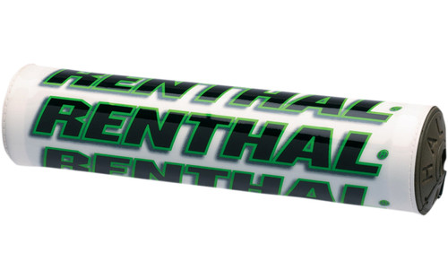 Renthal 10" SX White/Green Round Crossbar Pad (P267)