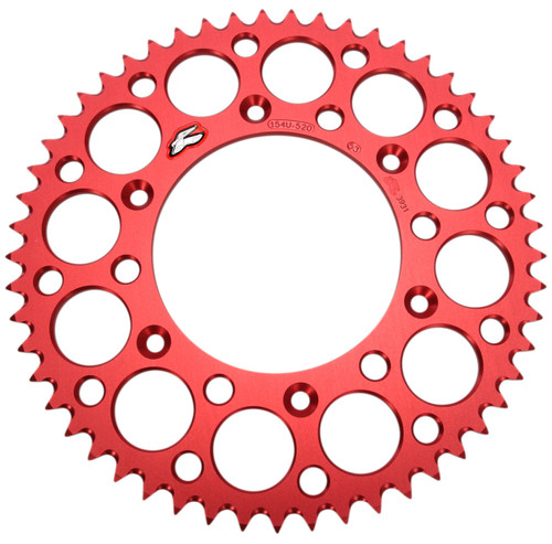Renthal Ultralight Aluminum Rear Sprocket Red 53 Tooth (154U-520-53GRRD)