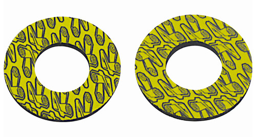 Renthal Grip Donutz Black/Yellow (G205)