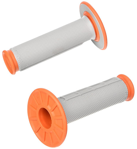 Renthal Dual-Compound Half Waffle Grips Orange/Gray (G155)