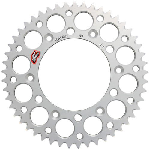 Renthal Ultralight Aluminum Rear Sprocket Silver 49 Tooth (154U-520-49GRSI)
