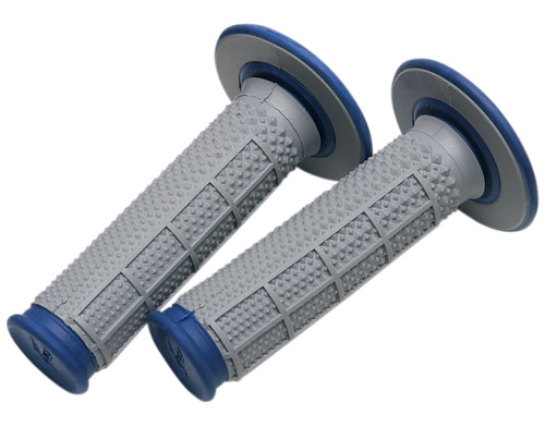 Renthal Dual Compound Tapered 1/2 Waffle Blue/Gray Grips (G162)
