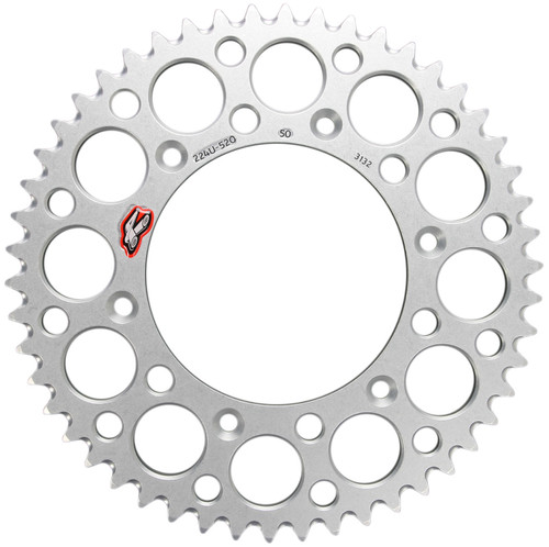 Renthal Ultralight Aluminum Rear Sprocket Silver 50 Tooth (224U-520-50GPSI)