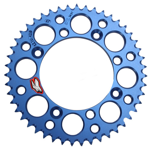 Renthal Ultralight Aluminum Rear Sprocket Blue 47 Tooth (121U-428-47GPBU)