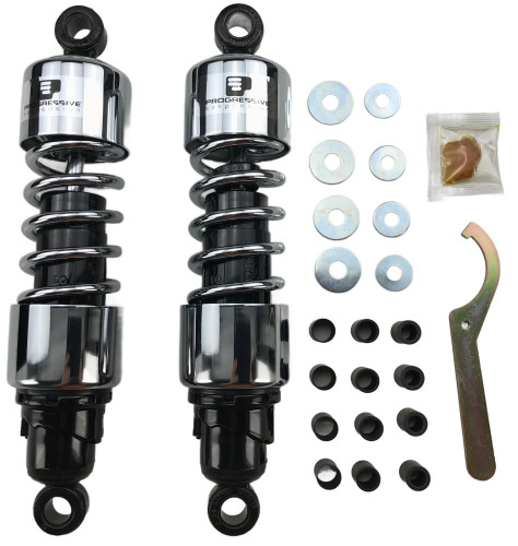 Progressive 412 Series Motorcycle Chrome 12" Rear Shocks (412-4238C)
