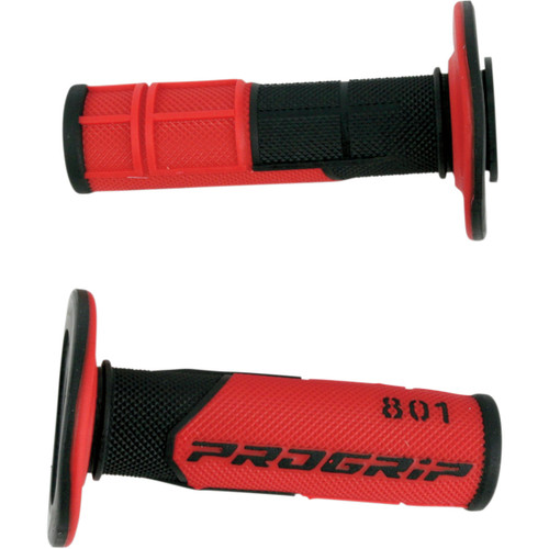 Pro Grip 801 Hybrid Duo-Density Cross Grips - Red/Black (PA080100NERO)