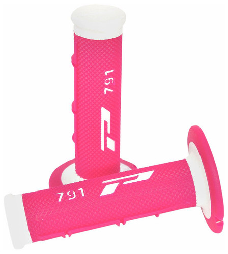 Pro Grip 791 Triple Density Grips - White/Flo Pink (PA079100BIFX)