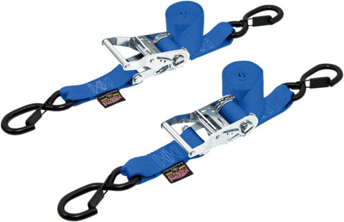 Powertye 1.5" Ratchet w/Safety Latch Hooks Blue (30573-S)