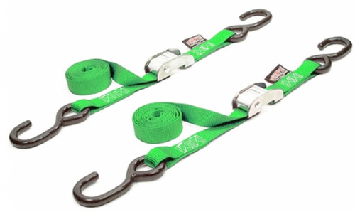 Powertye 1" Standard Cam Buckle Tie Downs Green (22265)