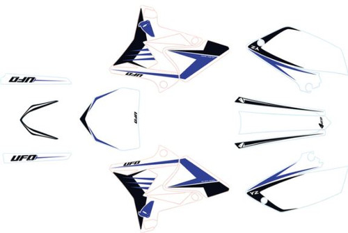 UFO Restyle White/Blue Graphics Kit (YAKIT312-046)