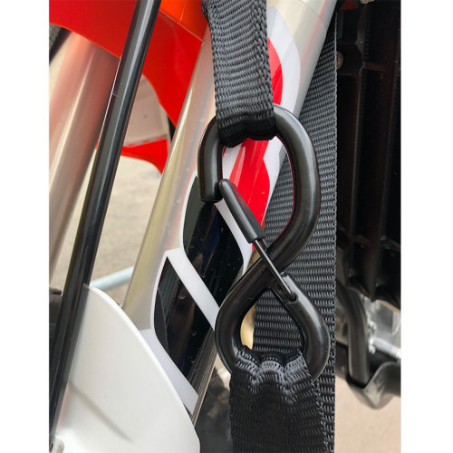 O'Neal 1.5" Wide/6ft Deluxe Black Tie Downs w/Soft-Tye (pair) (3073-200)