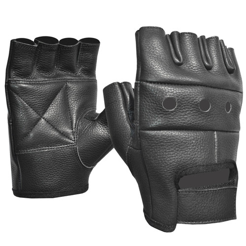 Fulmer 550 Blaze Mens Fingerless Leather Motorcycle Gloves