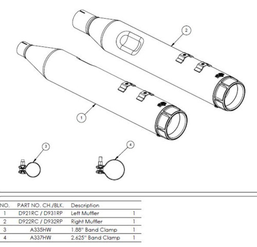 Vance & Hines Torquer 450 Chrome Slip-On Mufflers (16674)