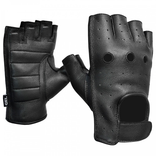 Fulmer 551 Omen Mens Fingerless Leather Motorcycle Gloves