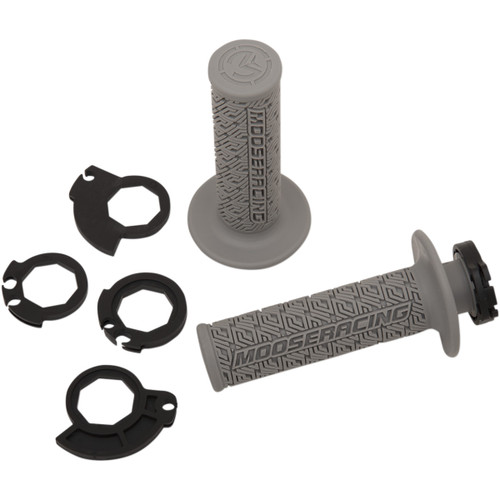Moose 36 Series Clamp-On Grips Gray/Silver (0630-2540)