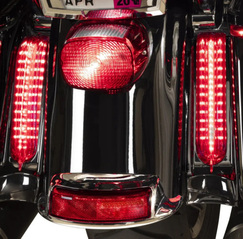 Ciro Chrome Rear Filler Panel Red LED Lights (40048)
