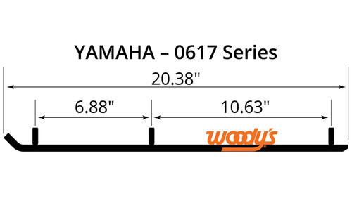 Woodys Extender Trail III Flat-Top 4" Carbide Wear Bar Runners (EYV3-0617)