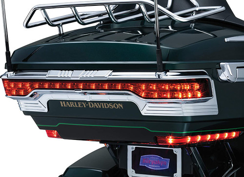 Kuryakyn Tri-Line Chrome Accents for Rear Tour-Pak Lights (6910)