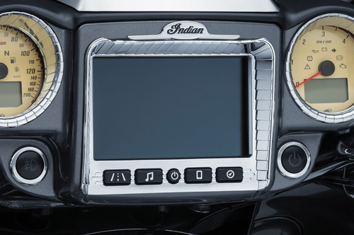 Kuryakyn Azrec Chrome Touchscreen Stereo Accent for Indian (5198)