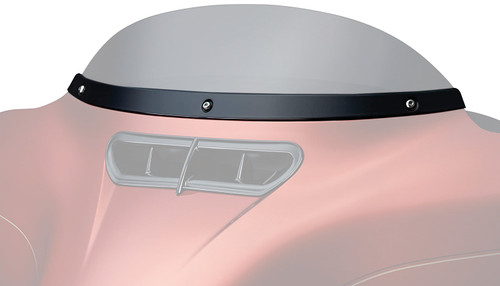 Kuryakyn Gloss Black Smooth Windshield Trim (1318)