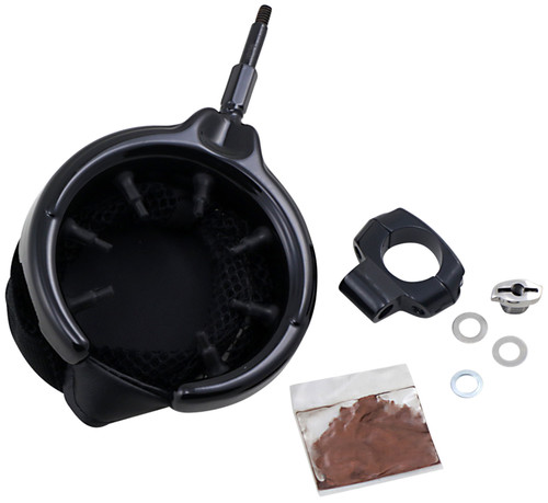 Kuryakyn Universal Black Drink Holder w/Basket & 1" Bar Clamp (1729)