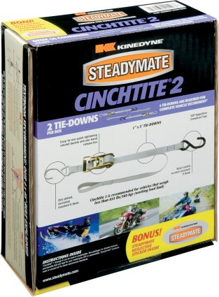 Steadymate Cinchtite 2 1"x 5' Ratchet Tie Downs w/Hooks (15465)